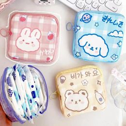 Storage Bags Cute Women Portable Sanitary Napkin Bag Mini Kawaii Waterproof Period Tampon Coin Purse