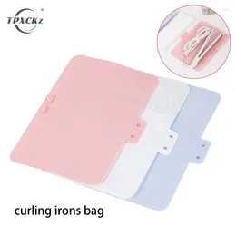 Storage Bags 1pcs Curling Iron Insulation Pad Splint Insulated Anti- Bag Travel Portable Silicone