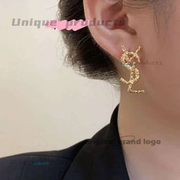 Yslheels Earring Designer Women S925 Silver Girl Light Luxury and High End, Simple and Personalized, Versatile, Fashion Western Style Earrings Girlfriend Gift 858