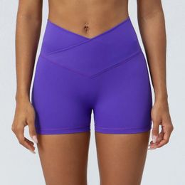 Active Shorts Hip Lifting Yoga Women Quick Drying High Elastic Running Biker Cross Waist Tight Fitness Workout Sportswear