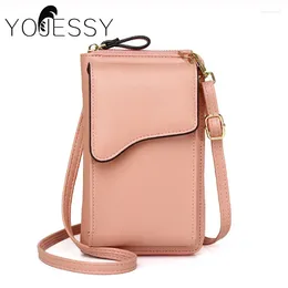 Shoulder Bags YOJESSY Yellow Phone Bag Crossbody Cellphone Fashion Card Holder Mini Summer For Women Wallet