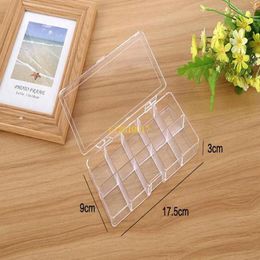 Gift Wrap 100pcs 10 Grids Clear Acrylic Empty Storage Box Beads Jewellery Decoration Nail Art Display Container Case #123