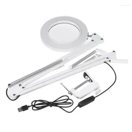 Kitchen Storage Led Folding Long Arm Clip Eye Protection Light Usb Reading Book Magnifying Glass Electronic Repair