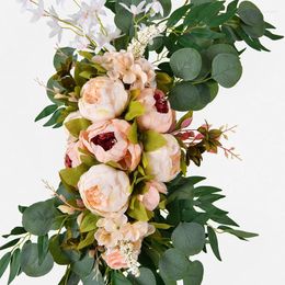 Decorative Flowers Simulated Roses Peonies Wedding Decorations Welcome Guests Arches And Lintel