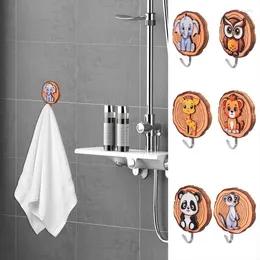 Hooks Adhesive Wall Cartoon Animal Patterns Towel Coat Hook Kitchen Hardware Rack Shelf Bag Heavy Duty