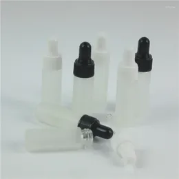 Storage Bottles 50pcs/lot 1ml 2ml 3ml 5ml Clear Glass Dropper Bottle Mini Frosted Essential Oil With Hose Vials