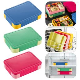 Dinnerware Rectangle Bento Box Compartment Single-Layer Meal Prep Leakproof Built-in Tableware Microwavable Reusable For Office Workers