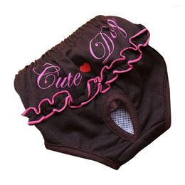 Dog Apparel Polyester Soft Sanitary Outdoor Washable Reusable Elastic Waist Travel Small Medium Physiological Pants For Female Diaper