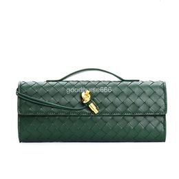 Purse BottegVenet Bag Long Clutch Lady Andiamo Bags High Grade Leather Versatile Crossbody Women Large Capacity Diamond Weave Underarm