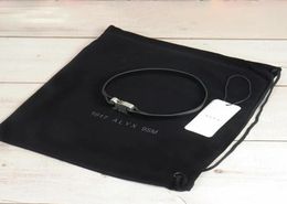 Link Chain Style Cow Leather 1017 ALYX 9SM Bracelets Classic Press Metal Button Black Watchband Buckle Bracelet Apex LegendsLink4963497