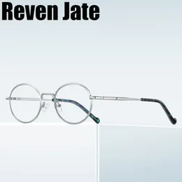 Sunglasses Frames Reven Jate 3058 Optical Alloy Oval Frame Prescription Eyeglasses Rx Women Glasses For Female Eyewear Anti-Blue Ray Coating