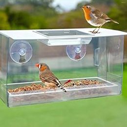 Other Bird Supplies Acrylic Suction Cup Feeder For Wild Birds Hummingbirds Foldable Cages Nests 2024 Production