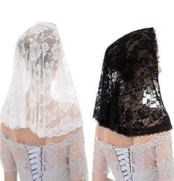 Scarves Latin Mass Veil Lace Shawl Mantilla Scarf Floral Shawls And Wraps For WomenScarves ScarvesScarves8990156