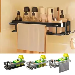 Kitchen Storage Sink Organiser Aluminium Drain Rack Multifunctional Sponge Home Organisation For Sponges Wipes Brushes