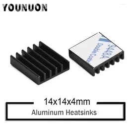 Computer Coolings 2Pcs YOUNUON Black 14 6mm Radiator Aluminium Heatsink Heat Sink For Electronic Chip Dissipation Cooling Pads