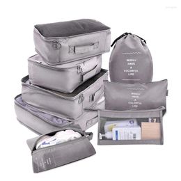 Storage Bags 8/6 Pieces Set Travel Organizer Suitcase Packing Cubes Luggage Portable Cases Clothes Shoe Pouch