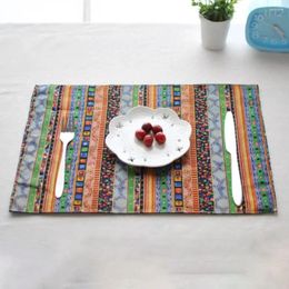 Table Mats Style 30x40cm Wedding Party Supplies Non-Slip Cotton Linen Heat Insulation Decor Mat Placemats Fabric Napkin