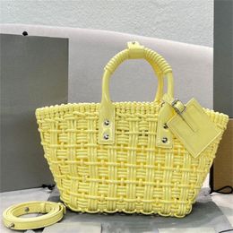 10A Fashion Bag Summer Buckets Designer Large Casual Straw Bags Shoulder Women Handbags Female Totes Lady Capacity Bag Nmkum