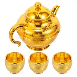 Wine Glasses Buddha Set Tea Gifts Chalice Goblet Gobstoppers Tibetan Offering Bowl Sacrificial Teapots Plastic Cups Worship Desktop Ornament