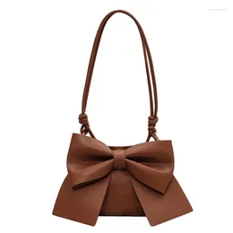 Evening Bags 3pcs Women PU Bow Decorations Lager Capacity Shoulder Bag Mix Colour