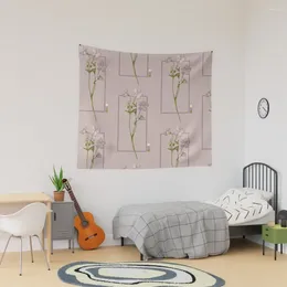 Tapestries Pink Winter Floral Design Tapestry Aesthetic Room Decor Korean Wall Art Decorations Aesthetics Home Supplies