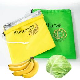 Storage Bags Vegetables Banana Holder Bag With Drawstring Design Fruit Box Durable Prevents Odor Reusable Produce