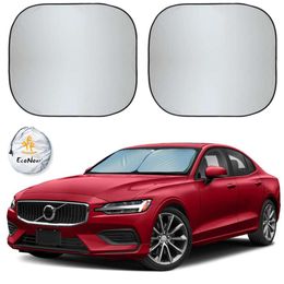 Econour 2-piece Car Set Foldable Front Windshield Sunshade Suitable for Sun, Heat, Ultraviolet Rays Car Front Window and Interior Sun Protection | Medium (28 X