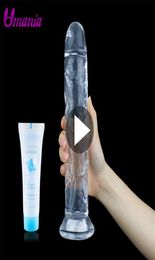 Realistic Dildo for Woman Soft Jelly Suction Cup Penis Anal Butt Plug Crystal Dildo Sex Toy No Vibrator female Colourful Erotic CX28574064