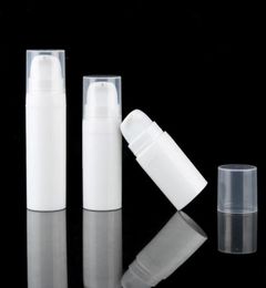 5ml 10ml White Airless Lotion Pump Bottles Mini Sample and Test Bottle Container Cosmetic Packaging RH05784400624