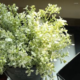 Decorative Flowers 1Pc INS Style Imitation Grass Leaves Plant Clover DIY Green Artificial Plastic For Home Wedding Decoration