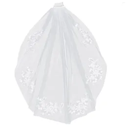 Bridal Veils Elegant Rhinestone Lace Veil Wedding Hair Accessory Hearwear Heardress For Baptism Communion