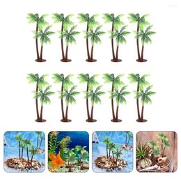 Decorative Flowers 10pcs Premium Simulation Coconut Trees Faux Fake