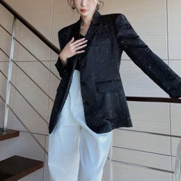 B086 Women's designer blazers Clothing High Quality SuperAen Fashion Clothes Spring Slim Fit Sexy Belt Notched Black Office Lady Suit Coat Jacket