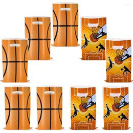 Gift Wrap Basketball Theme 10pcs/lot Kids Boys Favors Happy Birthday Party Gifts Surprise Candy Bags Decorations Loot