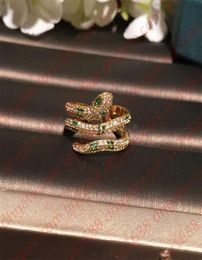Geometric stylish animal rings fashion sparkling luxury designer diamond zirconia copper band ring for women girls open adjustable1384944