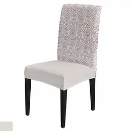 Chair Covers Baroque Texture Gradient Dining Spandex Stretch Seat Cover For Wedding Kitchen Banquet Party Case