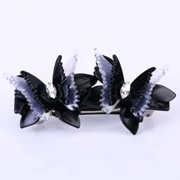 Hair Clips Classic Butterfly Clip Barrettes For Women Girls Fine Crystal Accessory Ornament Jewellery Tiara Bridal Party Prom