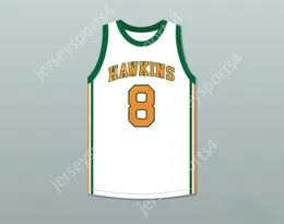 CUSTOM Mens Youth/Kids LUCAS SINCLAIR 8 HAWKINS HIGH SCHOOL TIGERS WHITE BASKETBALL JERSEY 2 TOP Stitched S-6XL