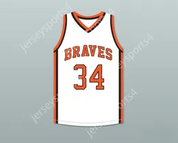 CUSTOM Mens Youth/Kids OTTO PORTER JR. 34 SCOTT COUNTY CENTRAL HIGH SCHOOL BRAVES WHITE BASKETBALL JERSEY 2 TOP Stitched S-6XL
