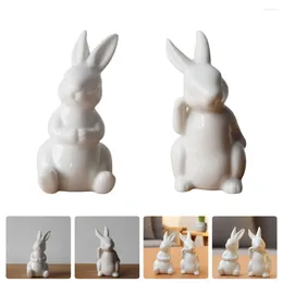 Decorative Figurines Easter Ceramic Unique Desktop Adornment Exquisite Decor Indoor Animal Figurine Small Interior Car
