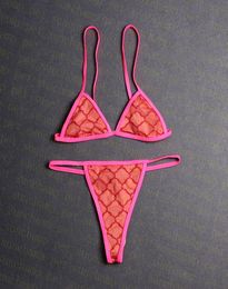 Luxury Bikinis Set Home Textile Fashion Letter Embroidery Bra Lingeries 5 Colours Soft Touch Female Swimsuits7229054