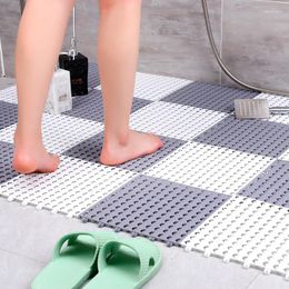 Bath Mats Anti-slip Sucker Bathroom Mat Trimmable Callocatable PVC Anti Mould Foot Massage Area Shower Carpet Bathing Accessories