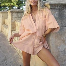 Home Clothing Loose And Comfortable Pink Five-sleeve Shorts Wear Summer Fashion Pure Cotton Pajamas Set Women