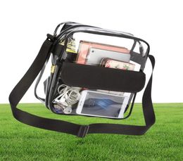 Waist Bags Transparent PVC Shoulder Bag Waterproof Unisex Messenger Storage Clear Stadium Approved Zipper Sports Chest Pack7769196