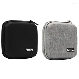 Storage Bags BOONA 2Pcs Travel Bag Multi-Function For Air/Pro Power Bank Data Cable Charger Headset Black & Gray