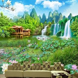 Wallpapers Wellyu Custom Large - Scale Murals Landscape Wonderland 3D Background Wall Non Woven Wallpaper