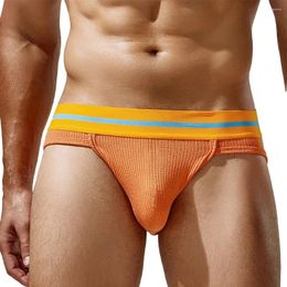 Underpants Mens Sexy Low Waist Patchwork Lingerie Bikini Bulge U-convex Pouch Briefs Underwear Enhance Peni Men's Shorts