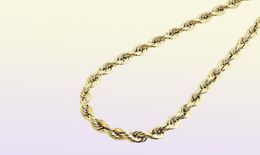 Mens Ladies 110th 10K Yellow Gold Fill 550MM Hollow Rope Chain 24 Inch Necklace3991369