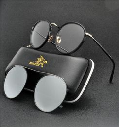 Sunglasses MINCL Round Clip On For Men Polarised Metal Spectacle Frame Myopia Prescription Glasses Women NX1757502