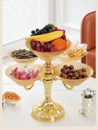 Plates Fruit Tray Household Plastic Multi-layer Snack Dried Candy High-end Living Room Coffee Table